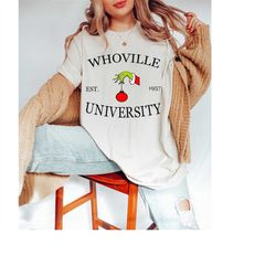 Christmas Whoville University Est 1957 Shirt,Christmas Gift, Xmas Party Shirt, Christmas Family Gift, Christmas Shirt
