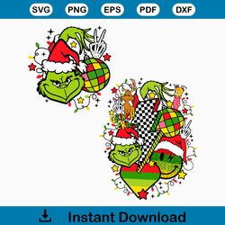 Retro Grinchmas Grinch Era Lightning Bolt SVG Download