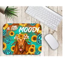 a little moody mouse pad sublimation design, western mouse pad png downloads, a little moody png, mouse pad png, goat mouse pad