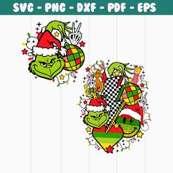 retro grinchmas grinch era lightning bolt svg download