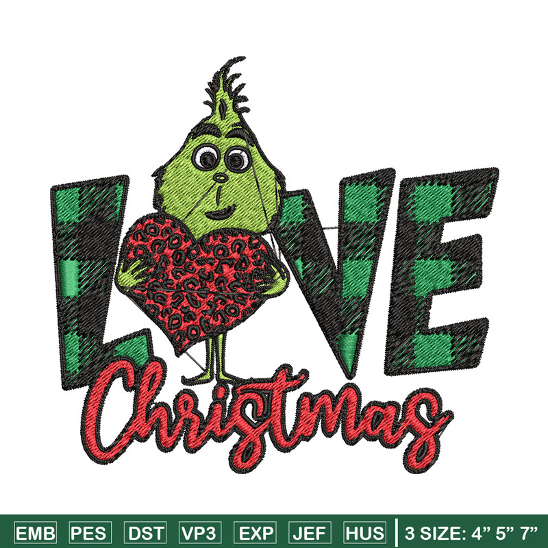 Grinch Love Christmas Embroidery design, Grinch christmas Embroidery, Grinch design, Embroidery file, Instant download..jpg
