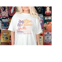 life's a beach enjoy the waves png, retro vintage life summer png, summer vacation, beach vibes, hello summer, vacay mod