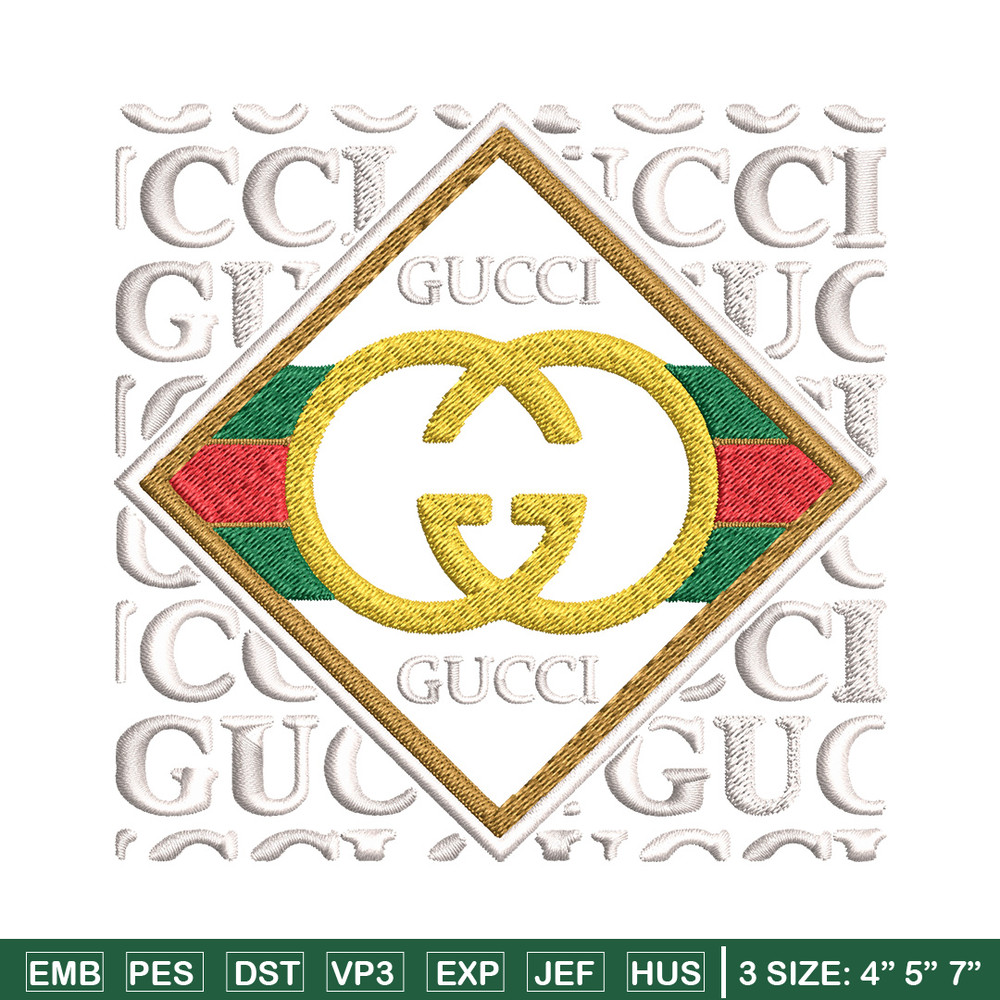 Gucci design Embroidery Design, Gucci Embroidery, Brand Embroidery, Logo shirt, Embroidery File, Digital download.jpg