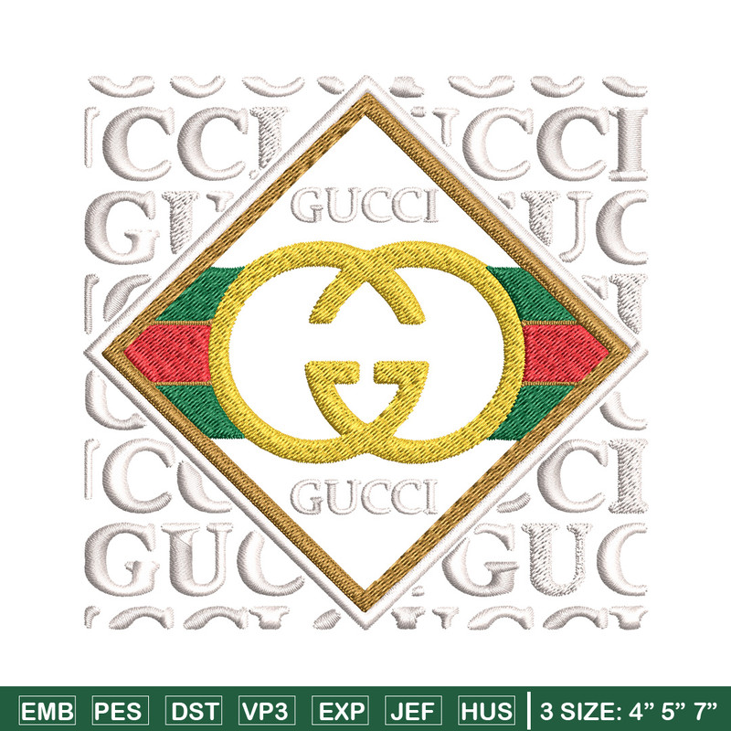 Gucci design Embroidery Design, Gucci Embroidery, Brand Embroidery, Logo shirt, Embroidery File, Digital download.jpg