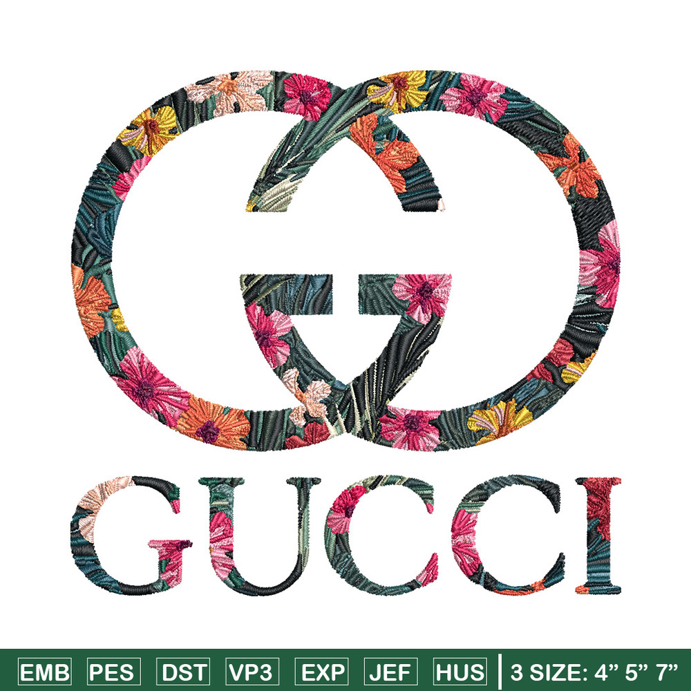 Gucci flower Embroidery Design, Gucci Embroidery, Brand Embroidery, Logo shirt, Embroidery File, Digital download.jpg