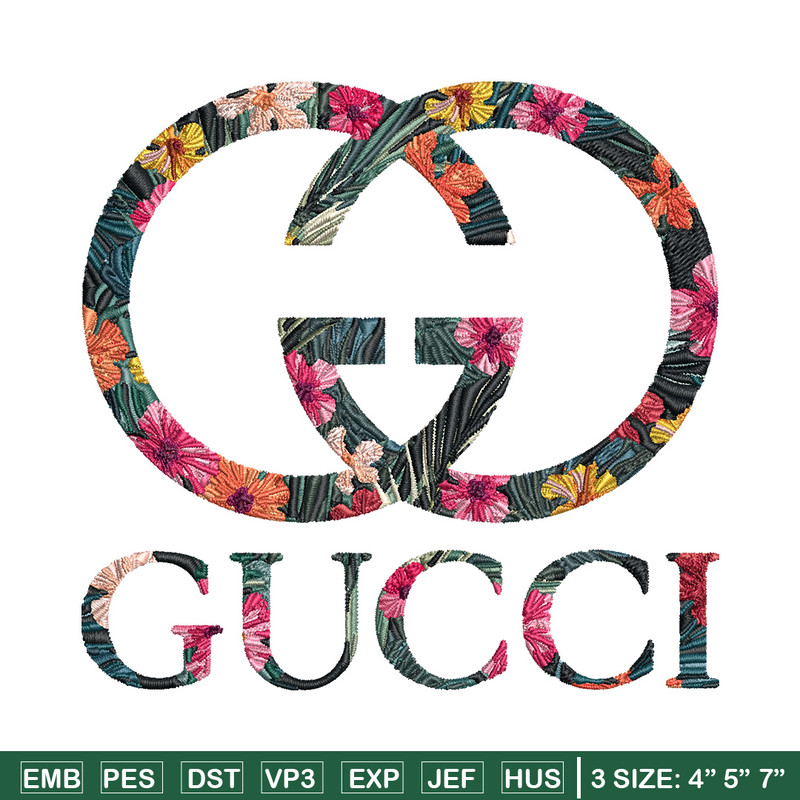 Gucci flower Embroidery Design, Gucci Embroidery, Brand Embroidery, Logo shirt, Embroidery File, Digital download.jpg