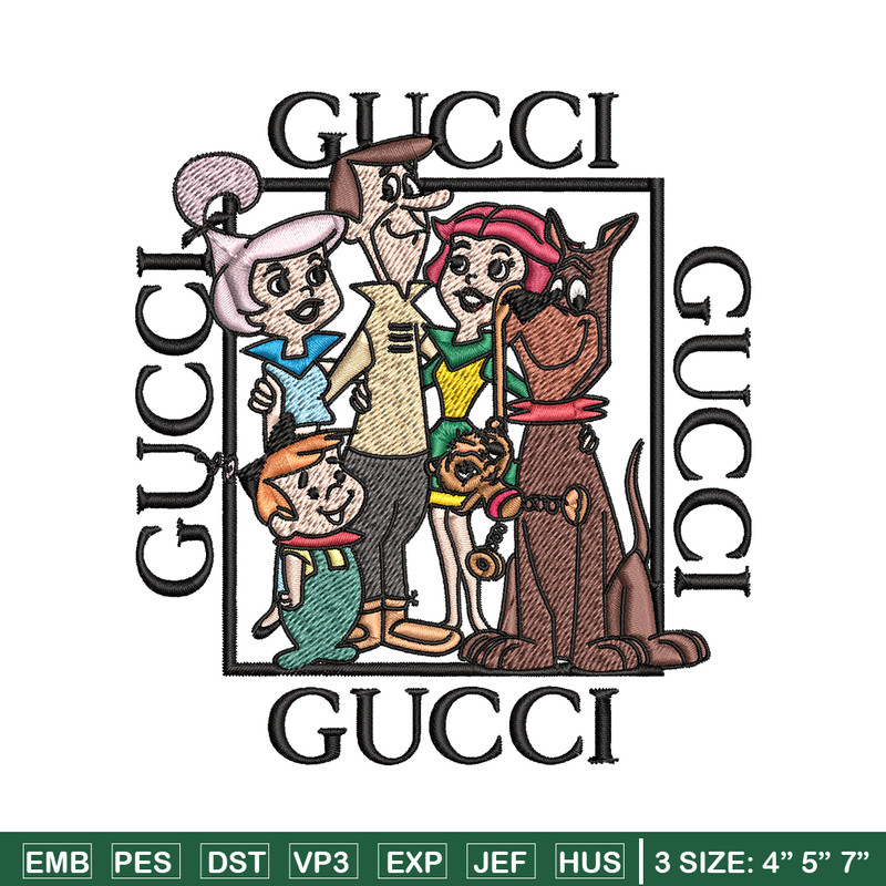 Gucci Jetsons Embroidery design, Gucci Jetsons Embroidery, cartoon design, Gucci logo, Embroidery File, Instant download.jpg