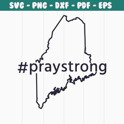 lewiston maine map pray strong svg cutting digital file