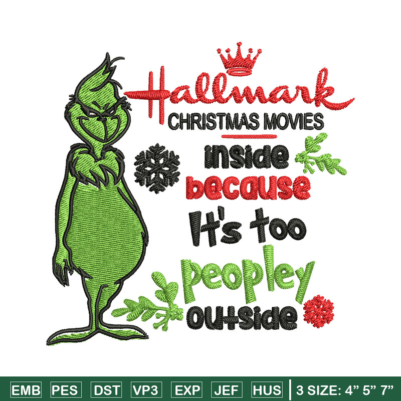 Hallmark Christmas Movies Inside Mr Grinch Embroidery design, Grinch Embroidery, Grinch design, Instant download..jpg