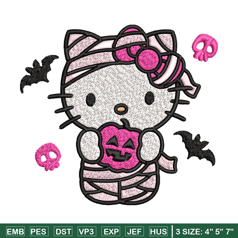 Hello Kitty Mummy Embroidery design, Hello Kitty Embroidery, Embroidery File, cartoon design, Digital download..jpg