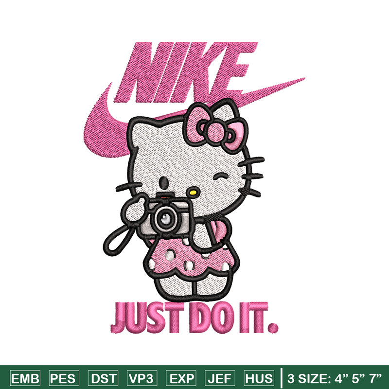 Hello kitty Nike Embroidery design, hello kitty cartoon, Embroidery, Nike design, Embroidery file, Instant download.jpg