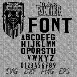 black panther font svg png jpeg dxf digital cut vector files for silhouette studio cricut design
