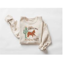 Jingle Horse Christmas Sweatshirt, Christmas Horse Sweater, Howdy Christmas Shirt, Cowgirl Christmas Gifts, Western Chri