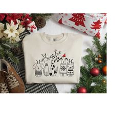 Christmas Reindeer Dogs Sweatshirt, Christmas Puppy Sweater, Winter Santa Dog Shirt, Christmas Gifts for Dog Lovers, Chr