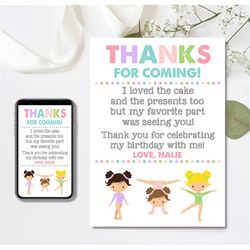 editable gymnastics thank you card, gymnastics thank you, template