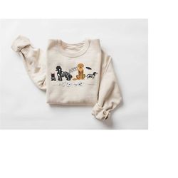 retro halloween dogs sweatshirt, halloween dog shirt, skeleton dog sweater, ghost dog shirt, halloween gifts for dog lov