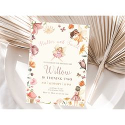 fairy birthday invitation fairy party invitation enchanted forest invitation fairy garden invitation girl editable insta