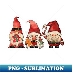 The Three Christmas Gnomes - Stylish Sublimation Digital Download - Transform Your Sublimation Creations