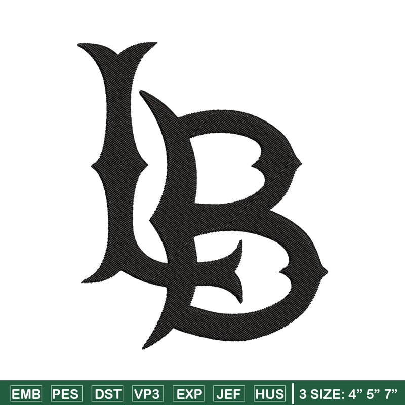 Long Beach State embroidery design, Long Beach State embroidery, logo Sport, Sport embroidery, NCAA embroidery..jpg
