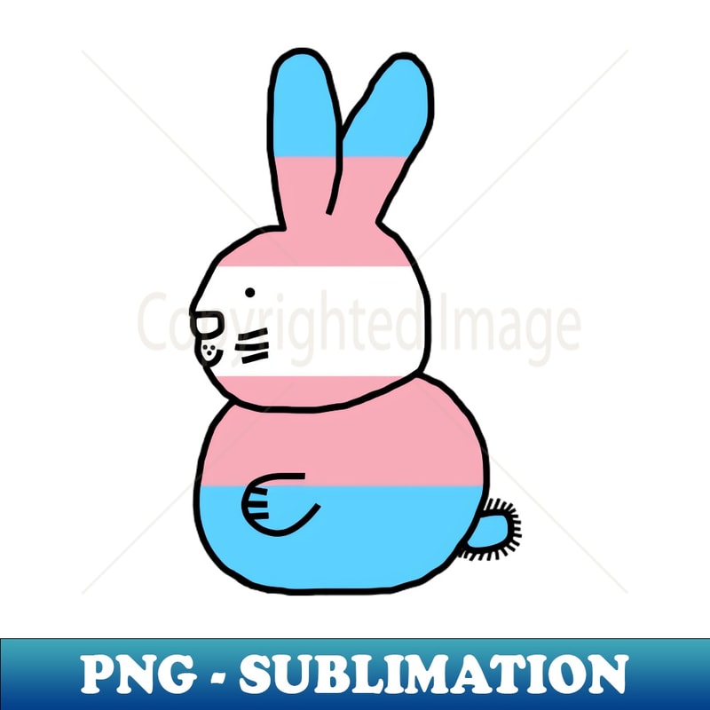Transgender Pride Flag Bunny Rabbit - Unique Sublimation PNG | Inspire ...