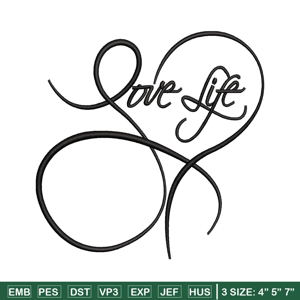 Love life logo embroidery design, Love life logo embroidery, logo design, embroidery file, logo shirt, Digital download.jpg