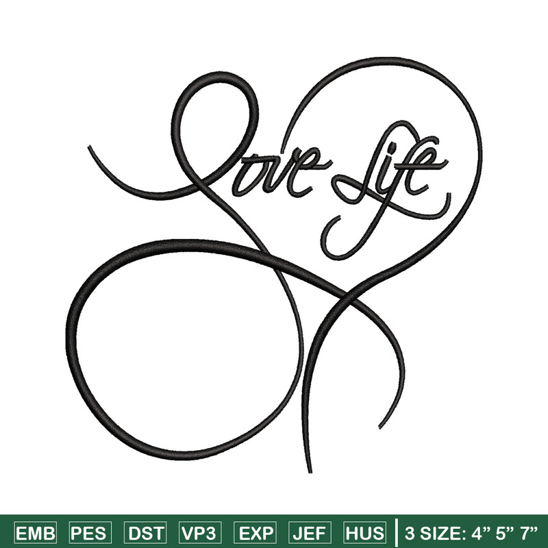Love life logo embroidery design, Love life logo embroidery, logo design, embroidery file, logo shirt, Digital download.jpg