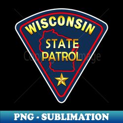 Wisconsin State Patrol - Logo Emblem Shield - Elegant Sublimation PNG Download - Stunning Sublimation Graphics