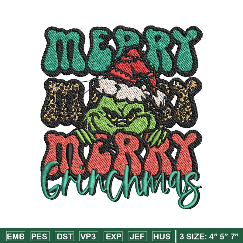 Merry Christmas Grinch Embroidery design, Grinch christmas Embroidery, Embroidery File, logo design, Instant download..jpg