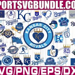 bundle 37 files kansas city royals baseball team svg, kansas city royals svg, mlb team  svg, mlb svg, png, dxf, eps, jpg