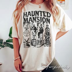 vintage the haunted mansion comfort colors shirt png, disney halloween shirt png, haunted mansion shirt png, halloween m