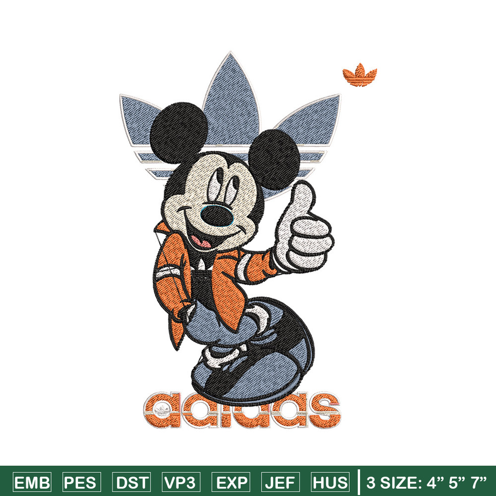 Mickey adidas Embroidery Design, Adidas Embroidery, Brand Embroidery, Embroidery File, Logo shirt, Digital download.jpg