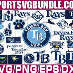 bundle 27 files tampa bay rays baseball team svg, tampa bay rays svg, mlb team  svg, mlb svg, png, dxf, eps, jpg