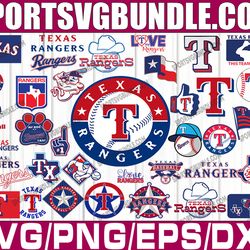 bundle 37 files texas rangers baseball team svg, texas rangers svg, mlb team  svg, mlb svg, png, dxf, eps, jpg