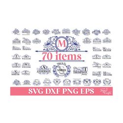 mailbox decal svg bundle, family monogram svg, family name svg, mailbox monogram cut file, mailbox monogram cricut, family monogram cricut