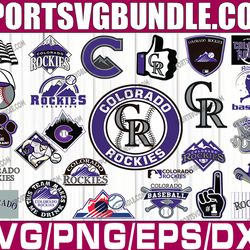 bundle 25 files colorado rockies  baseball team svg, colorado rockies svg, mlb team  svg, mlb svg, png, dxf, eps, jpg