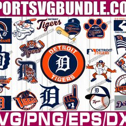 bundle 22 files detroit tigers baseball team svg, detroit tigers svg, mlb team  svg, mlb svg, png, dxf, eps, jpg