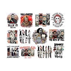horror character halloween svg png bundle, scary horror characters, horror friends, halloween character svg png, horror movie, halloween png