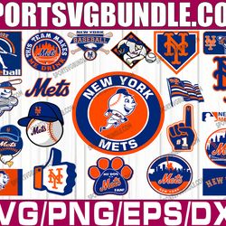 bundle 21 files new york mets baseball team svg,  new york mets svg, mlb team  svg, mlb svg, png, dxf, eps, jpg