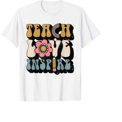 back to school teach love inspire retro teachers women png
