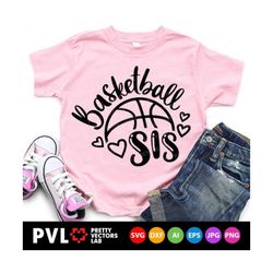 basketball sis svg, basketball sister svg, love basketball cut files, biggest fan svg dxf eps png, cheer sister clipart, silhouette, cricut