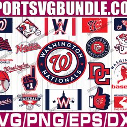 bundle 20 files washington nationals baseball team svg, washington nationals svg, mlb team  svg, mlb svg, png, dxf, eps