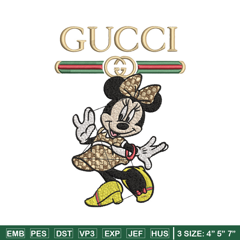 Minnie Embroidery Design, Gucci Embroidery, Brand Embroidery, Logo shirt, Embroidery File, Digital download.jpg