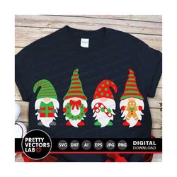 christmas gnomes svg, christmas svg, holiday gnomes svg, dxf, eps, png, christmas clipart, holidays cut files, winter svg, silhouette cricut