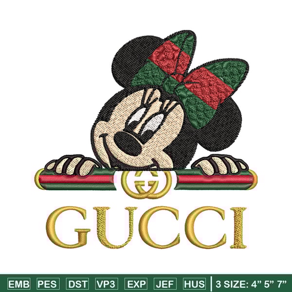 Minnie gucci head Embroidery Design, Gucci Embroidery, Brand Embroidery, Logo shirt, Embroidery File, Digital download.jpg