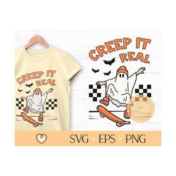 boy halloween svg, creep it real svg #2, kids halloween svg, ghost skateboard svg, png files