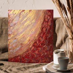 another planet textured acrylic painting