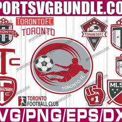 bundle 12 files toronto fc soccer team svg, toronto fc svg, mls teams svg, mls svg, png, dxf, eps, instant download