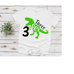 three rex, 3rd birthday svg, dinosaur birthday svg, t-rex birthday svg, three years old quote svg, cut file for cricut a