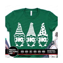 christmas gnomes svg, christmas svg, three gnomes svg dxf eps png, holidays cut files, ho ho ho svg, funny winter clipart, silhouette cricut