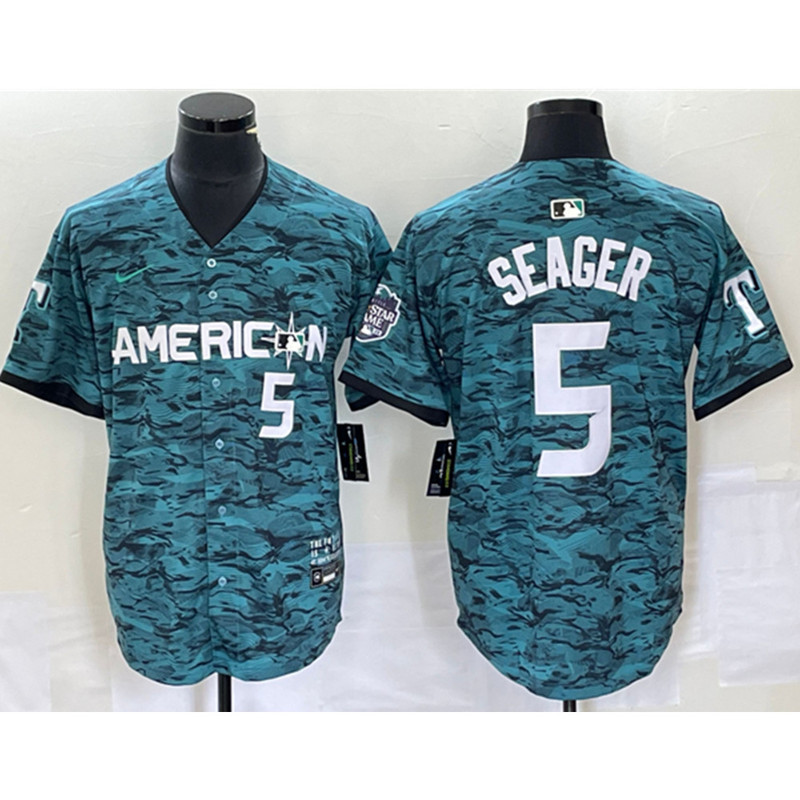 2023 MLB All-Star Texas Rangers Corey Seager Green Jersey.jpg